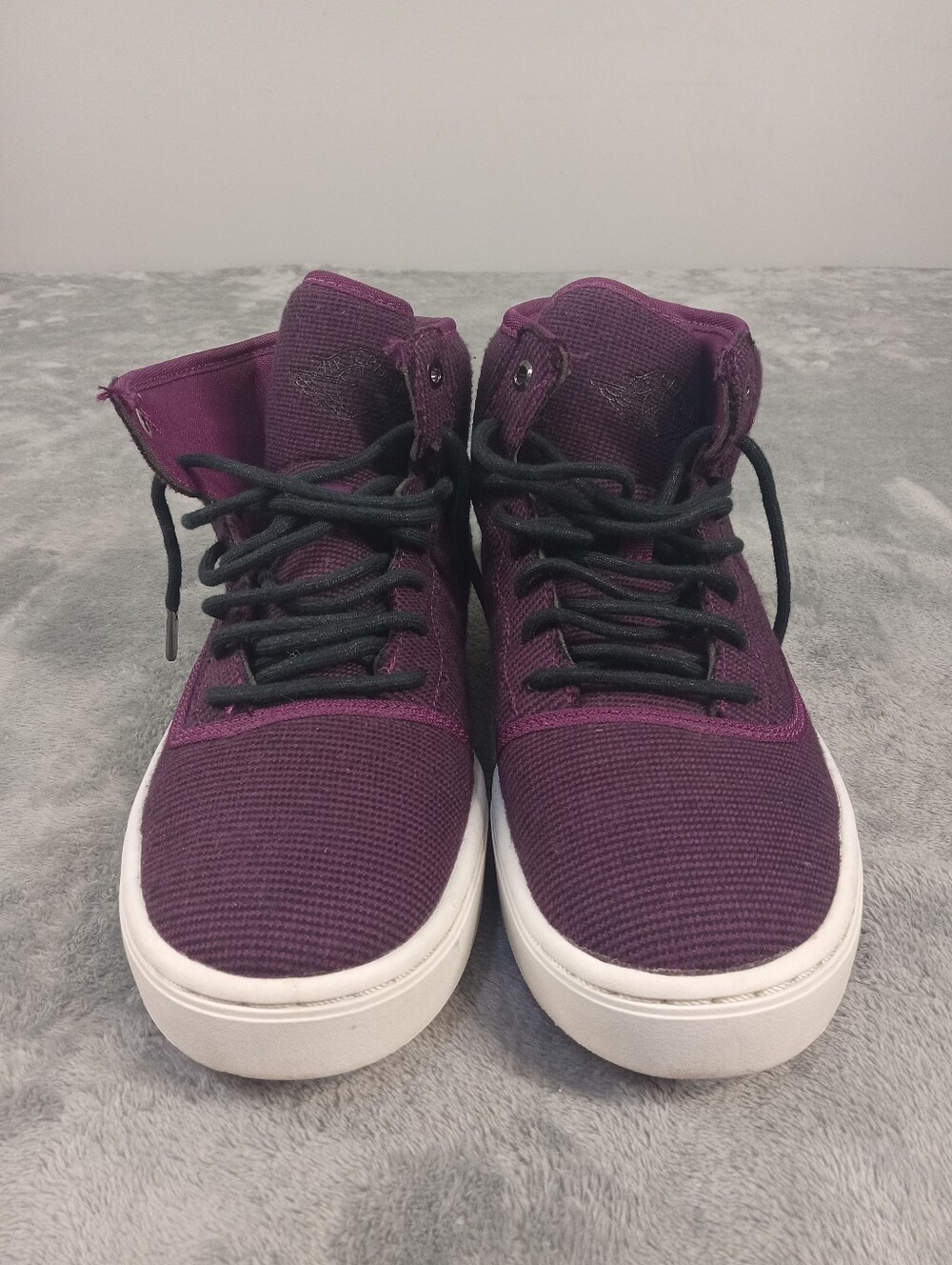 Jordan Women's High-Top Canvas Sneakers in Deep Plum Size 6.5 - Picture 3 of 11